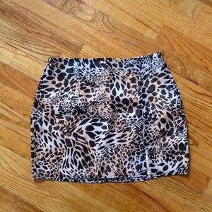 Blue Life S cheetah print skirt